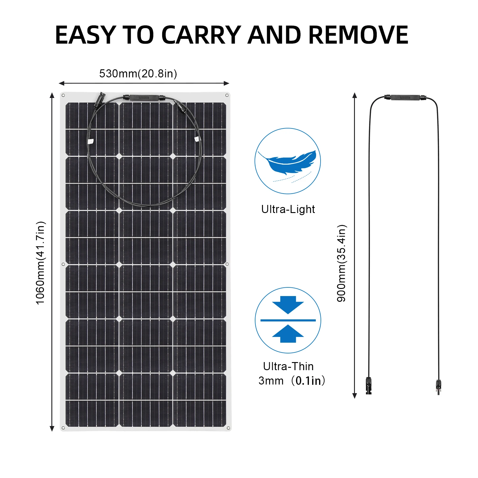 Elastyczny panel słoneczny 18V 100W 200W 300W 400W 500W 1000W Panele fotowoltaiczne Moduł słoneczny do akumulatora 12V lub 24V 36V samochód domowy