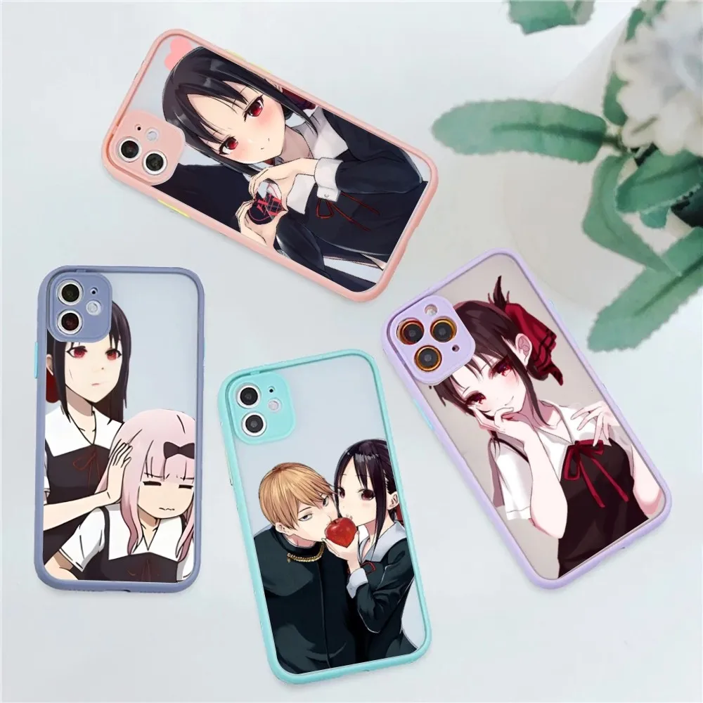 Kaguya Sama Love is War Phone Case for iPhone 14 11 12 13 Mini Pro Max 8 7 Plus X XR XS MAX Translucent Matte Cover