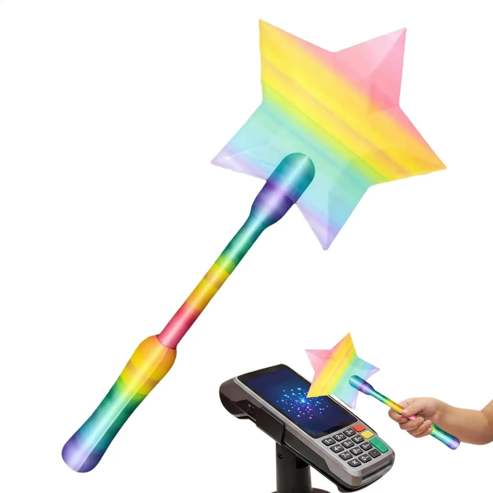 3D Printed MagicWand Credit Card Holder Payment Portable Lightweight Star Wand Style Card Stand for Daily Use Novelty Gift