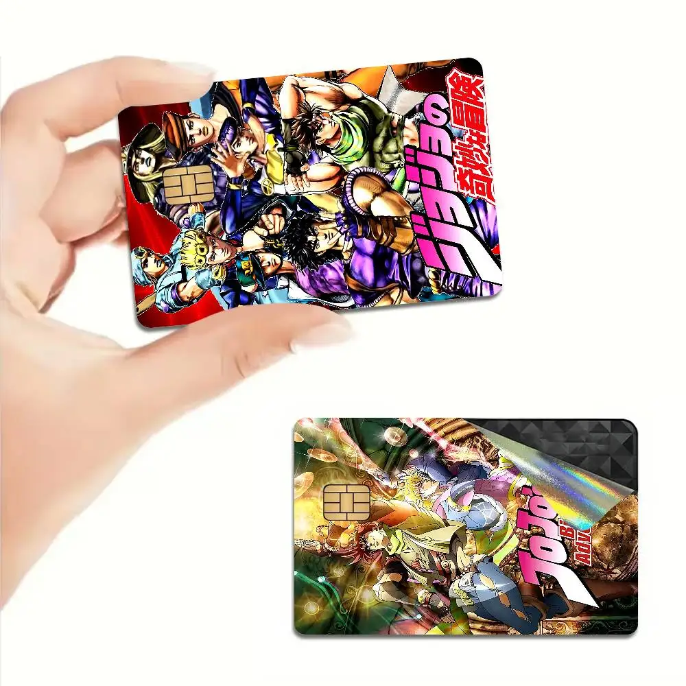 Anime JoJos Bizarre Adventure Cartoon Credit Card Skin Stickers for Bank Card Bus Metro Card Sticker Waterproof Women Gift