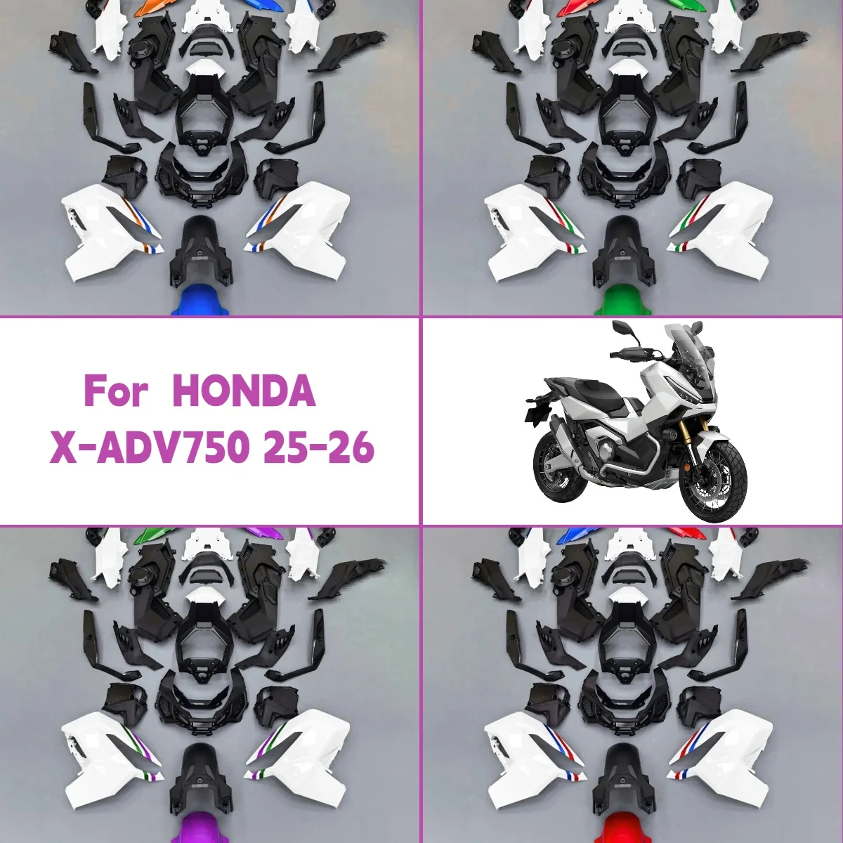 

Fairings For 2025 2026 Honda X-ADV750 Molded Plastic Fairing Kit Motorcycle Bodywork 25 26 X-ADV 750 Black White