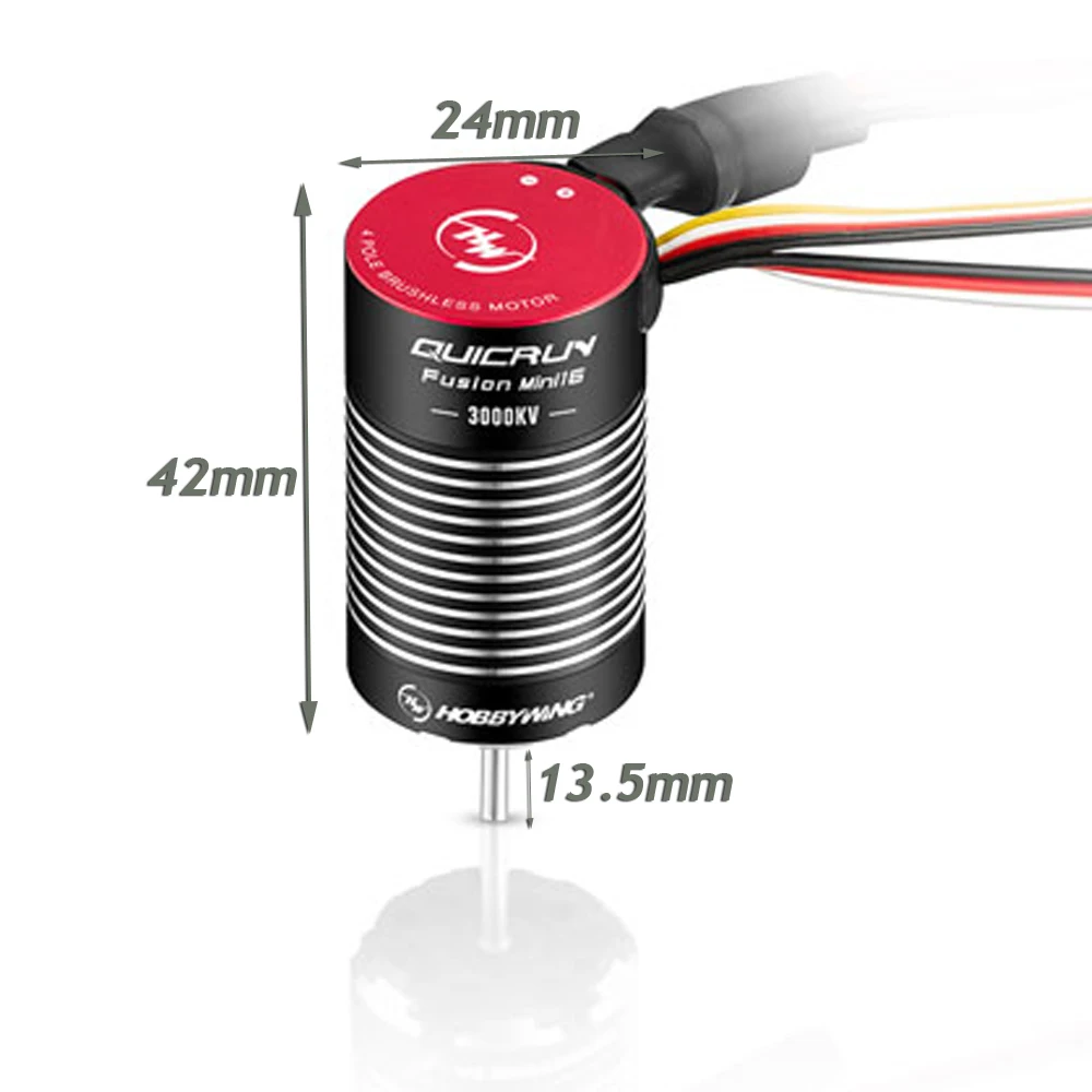 HOBBYWING QUICRUN Fusion Mini16 30A 3000KV Bürstenloser Sensorgesteuerter Wasserdichter Motor ESC 2-IN-1 Maschine für 1/16 1/18 RC Auto Crawler – Detail 2