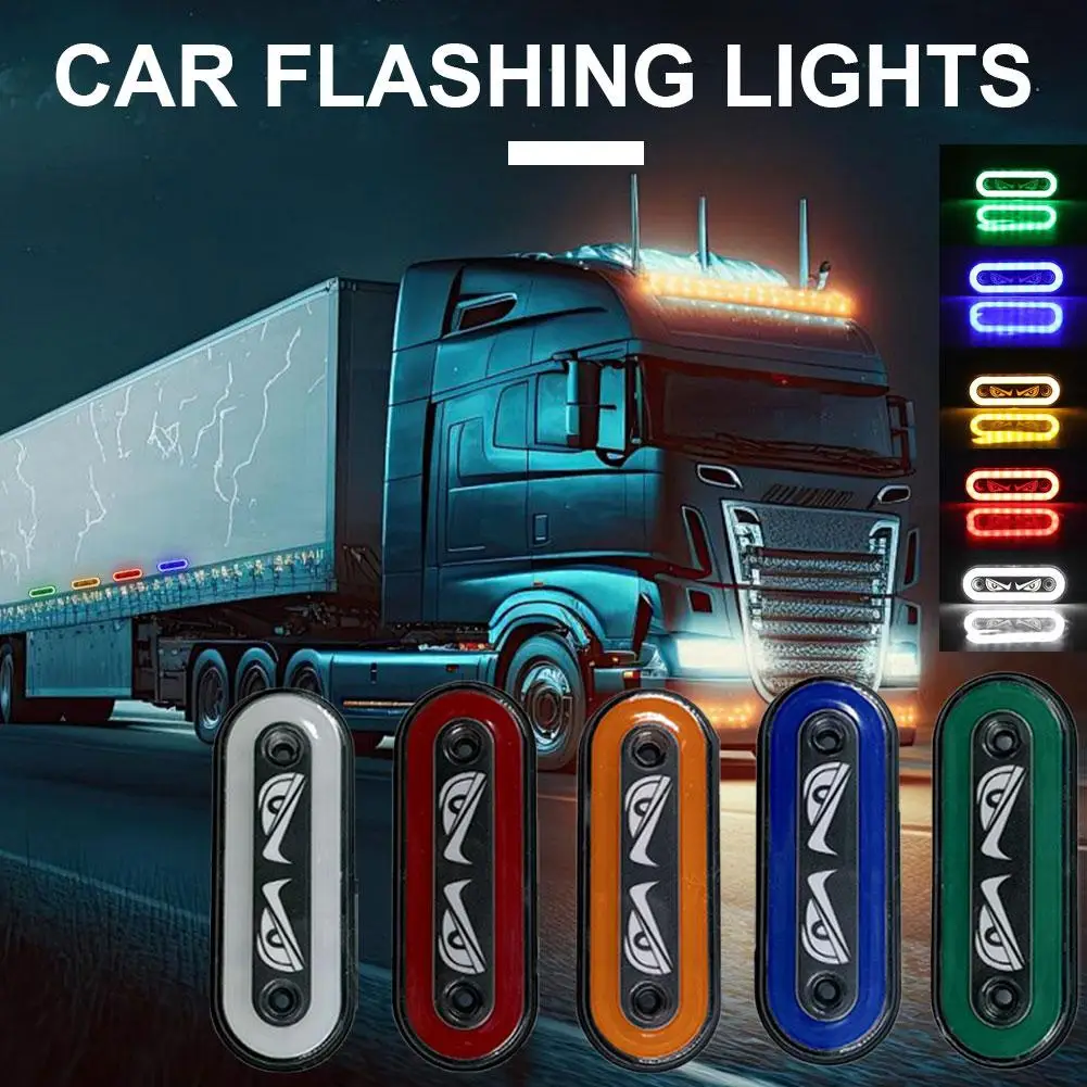 

High Visibility 12V/24V LED Side Markers Flashing And Constant Light Modes For Trucks Trailers And Motorcycles Accessories