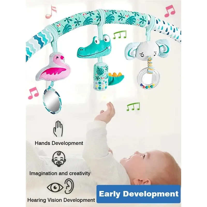 Zabawki dla niemowląt Łóżeczka dziecięce Kołyski Dzwonek do zawieszenia Arche do zabawy dla niemowląt w wózku Zabawki do łóżeczka dla niemowląt 0-12 miesięcy