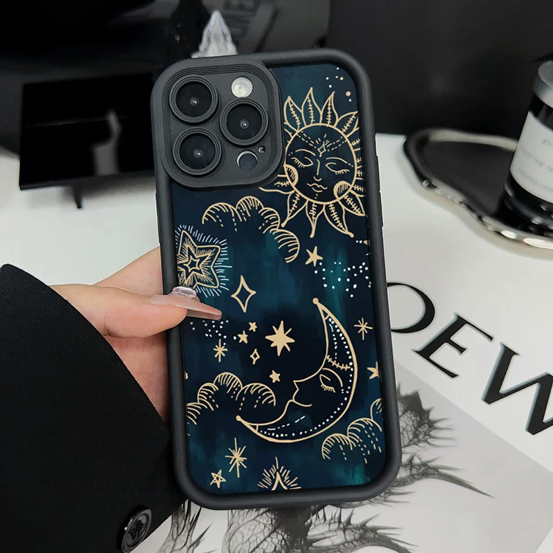 Moon Sun Design Printed Phone Case for Oppo A5x A5 A60 A3 A3X A98 A78 A58 A38 A57 A76 A17 A94 A74 A55 A54 Pro 4G 5G Back Cover