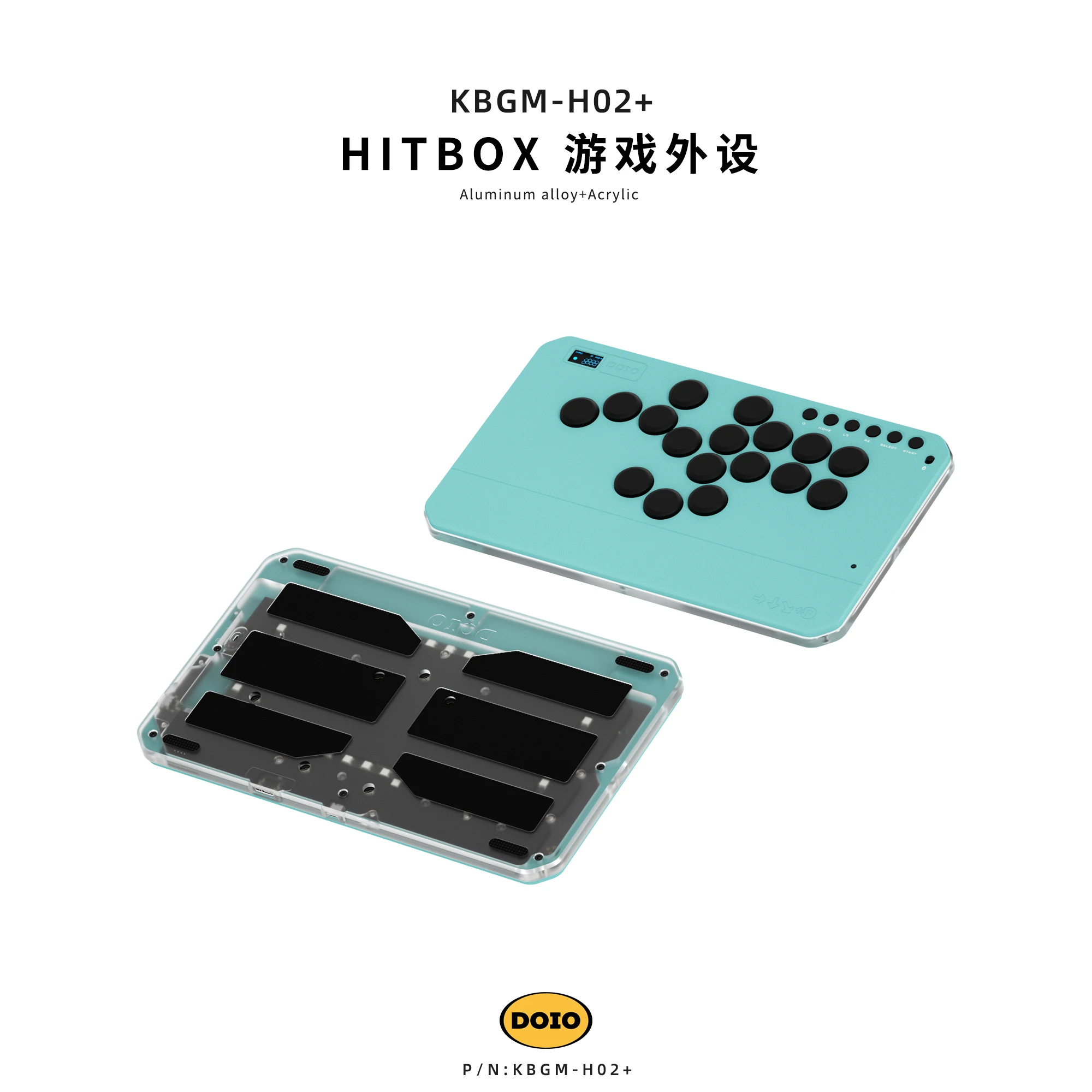 DOIO Mechanical Shaft HITBOX Upgradeable Aluminum Alloy Wireless Gaming Keyboard Street Fighter 6 King of Fighters 15 Iron Fist