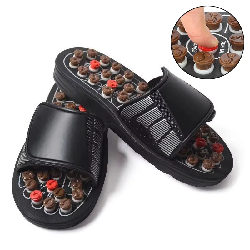 Foot Massage Slippers Silicone Sole Activation With Elastic Rubber Bumps Summer Sandals Suitable For Office Or Home Use