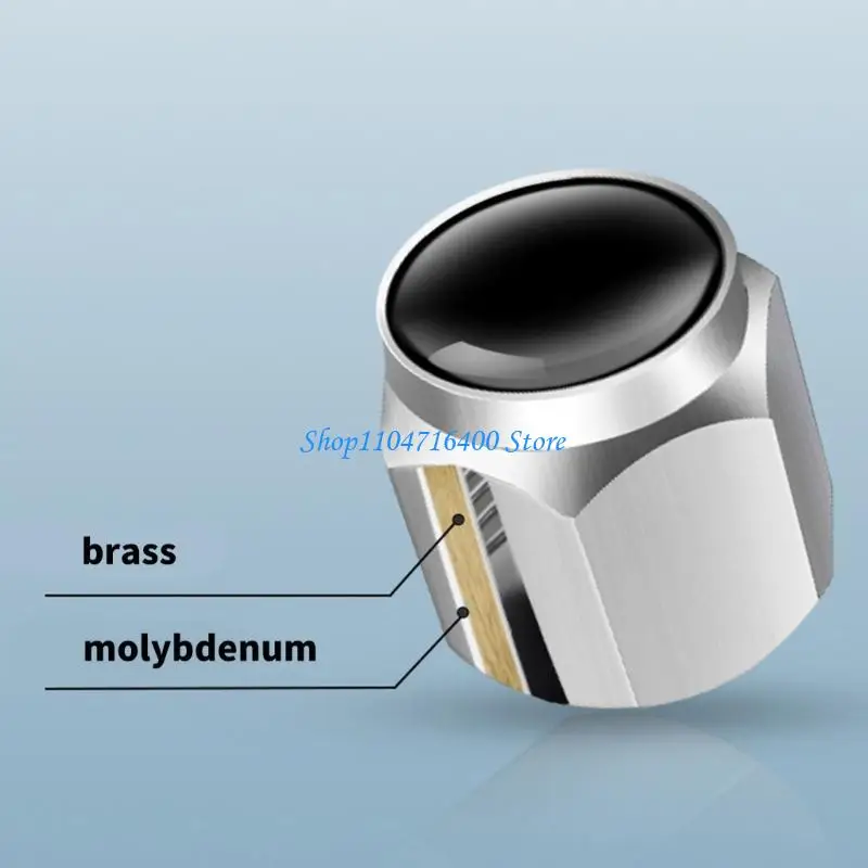 

y1gd 5pcs Universal Fitting Tire Valves Caps Corrosion Resistant Hexagon Designs for Auto