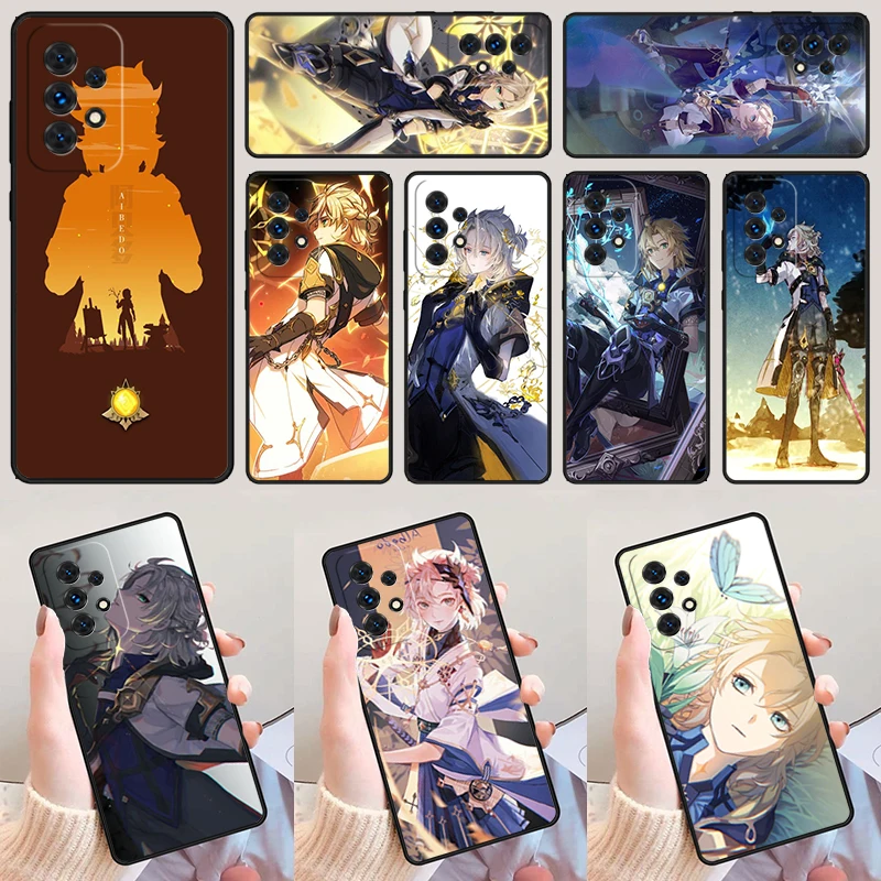 Genshin Impact Albedo For Samsung Galaxy A52 A72 A73 A20e A21S A50 A70 A11 A12 A42 A31 A40 A51 A71 A32 A80 A91 Phone Case