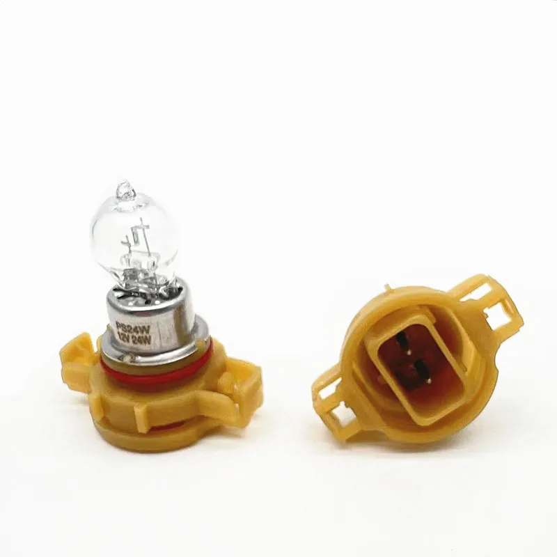 

2Pcs PS24W Car Driving Lamp Daytime Running Lights Halogen Bulbs DRL Quartz Glass 3300K 12V24W PG20-3 H16 5202