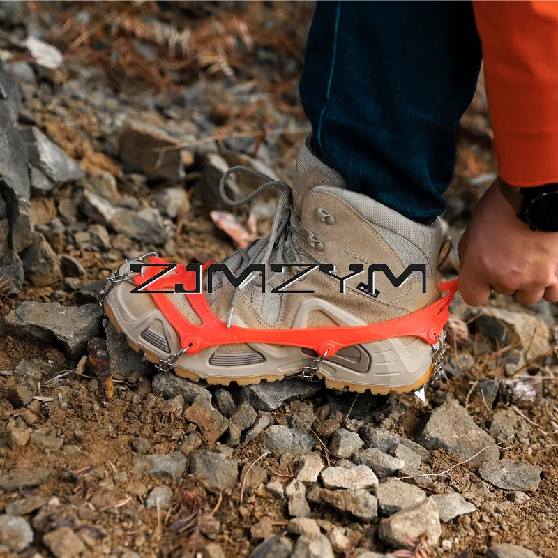 13 Teeth Anti-slip Climbing Crampons Outdoor Winter Ice Claws Snow Gripper Hiking Shoe Boot Grips Chain Spike