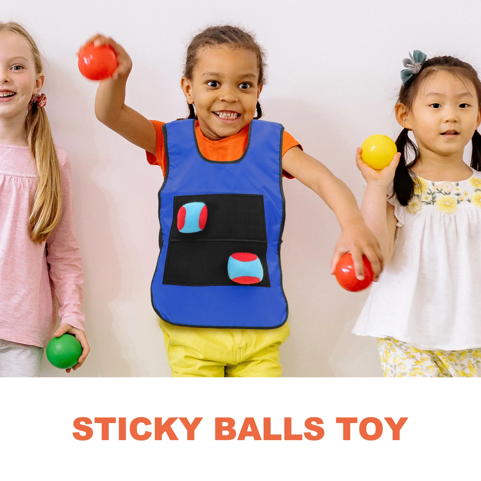 1 ensemble 1 ensemble de balles collantes pour enfants, jeu en plein air, gilet collant, accessoires de jeu, jeu de fête interactif pour enfants, jouet de jeu de groupe,