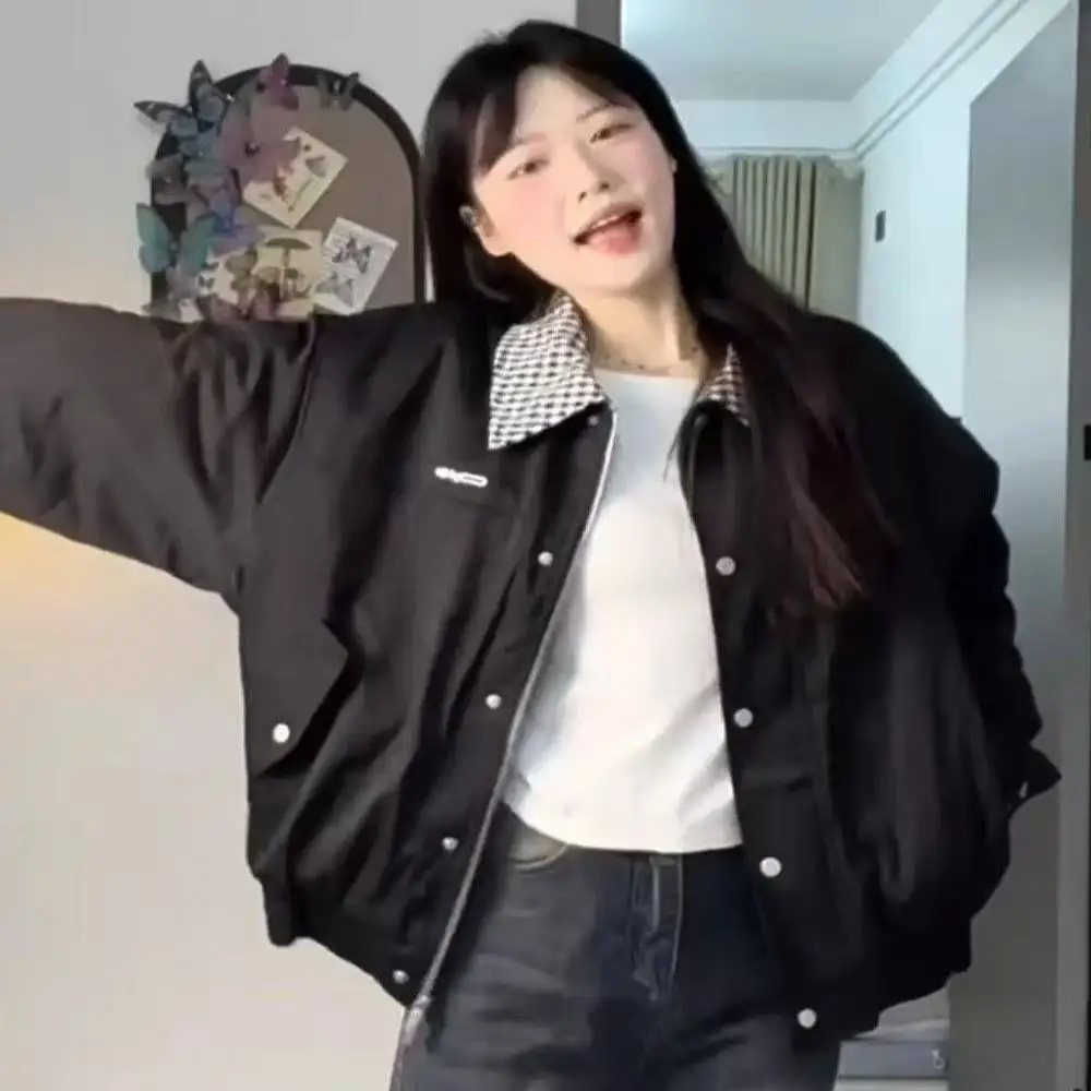 

Женские пальто, куртки, женская одежда, стиль бомбер, свободный крой, повседневная уличная одежда больших размеров, модная длинная пуговица, передний карман, чистый