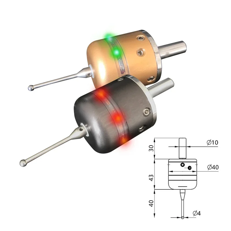 

New CNC Three-Coordinate 40Mm 3D Photoelectric Edge Finder Center Rod With Steel Tungsten Probe