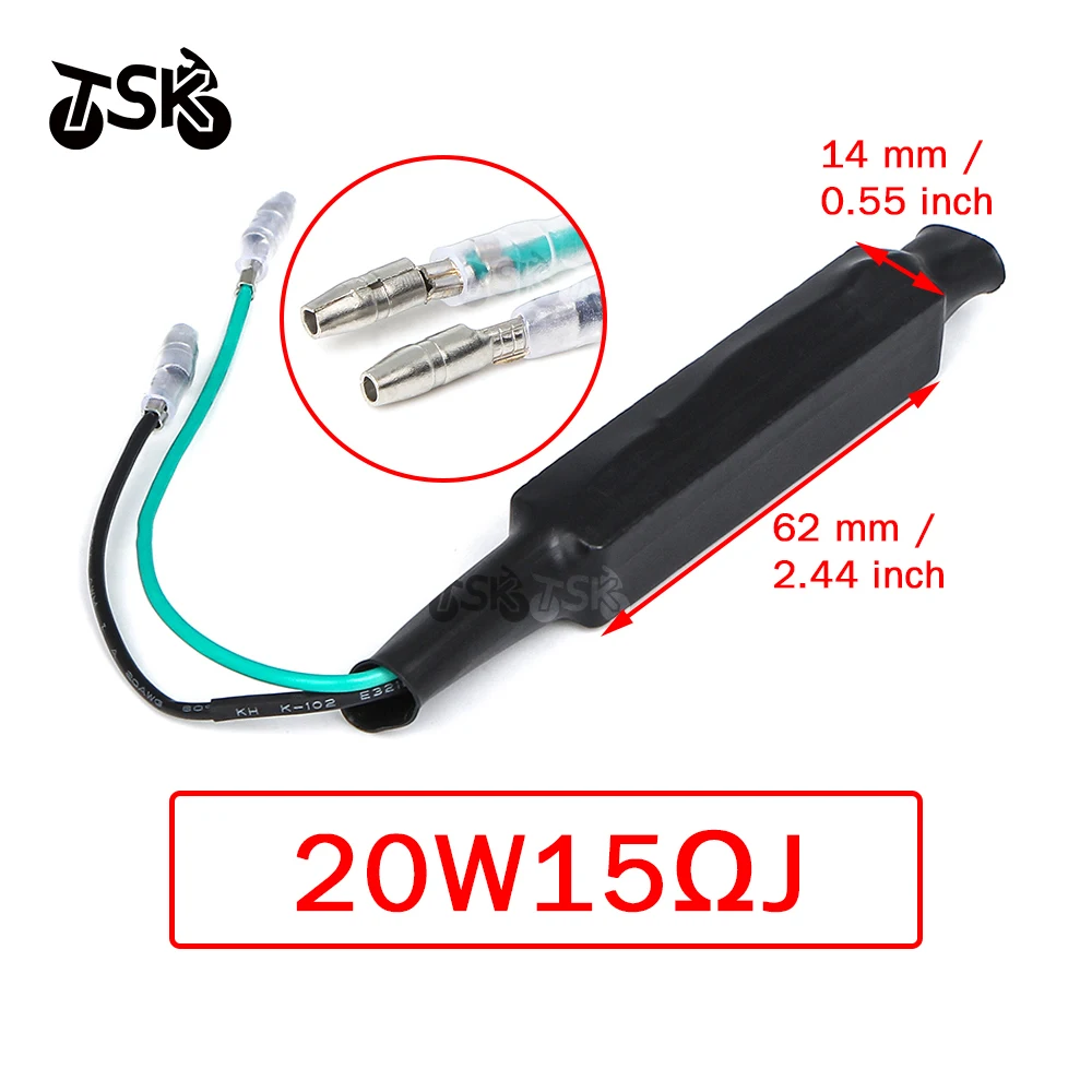 2Pcs/lot DC 12V Universal Motorcycle Flasher LED Turn Signal Indicator Resistor Adapter Solution Does Not Flash or Fast Flash