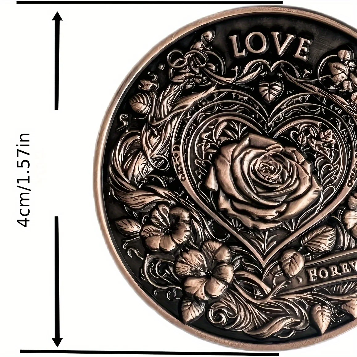 عملة الحب الوردية التذكارية للعملة التذكارية التي تعبر أعمقًا لعشاق حبك #4
