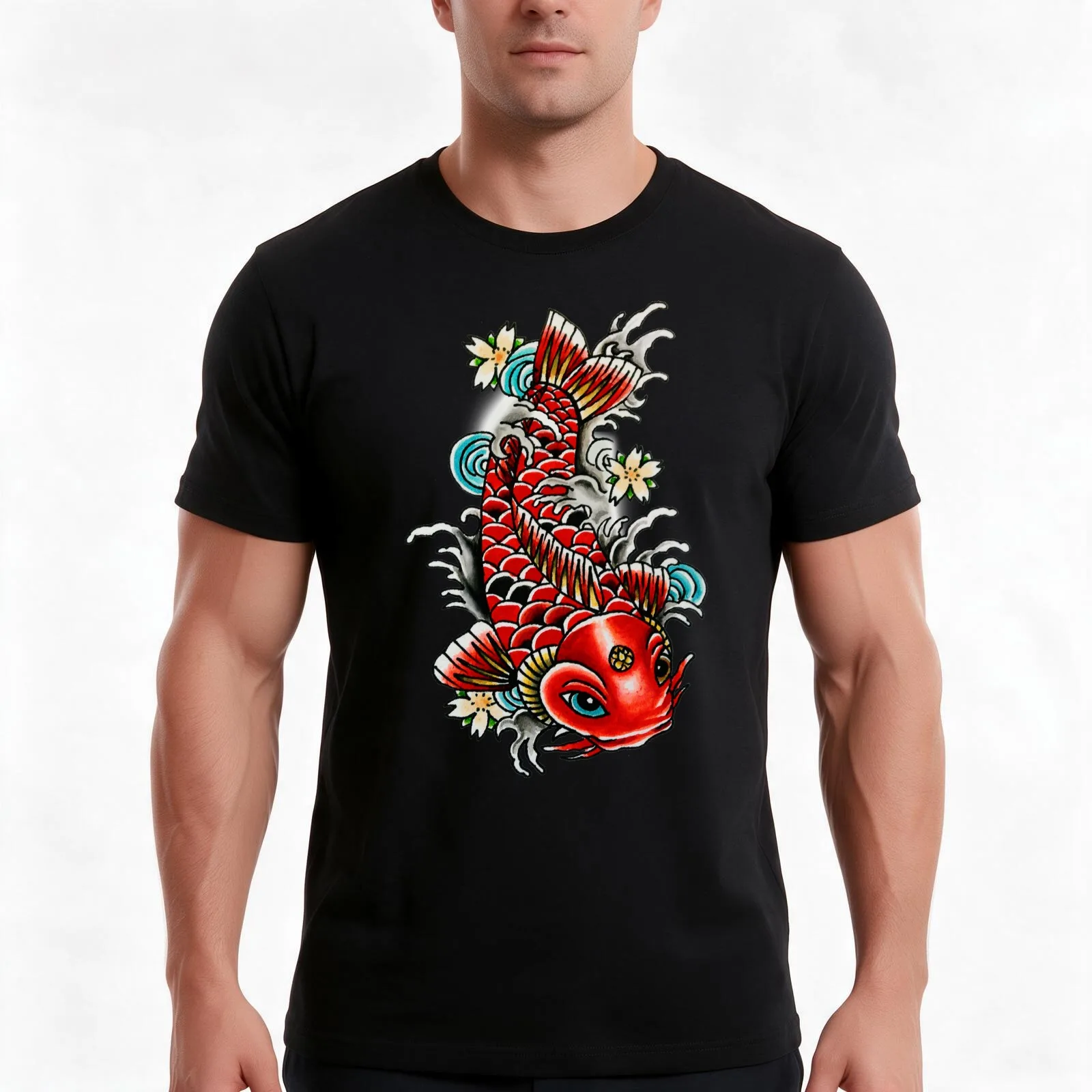 Ms. Fish Mooney T-Shirt, Summer Casual Cotton Tee, Oversized Streetwear Tops, Vintage Graphic Print, Loose Fit Short Sleeve