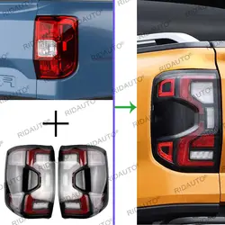 LED Smoked Black Tail Rear Back Stop Lamp Light Decorative Garnish For 2022 New Ford Ranger Upgrades Pickup Truck 2023 T9 Mk4