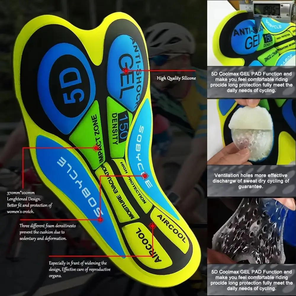 

Shockproof Men Cycling Gel Pad Breathable Hole 12D 19D 20D Cycling Pants Pad Quick-drying High Density Bicycle Seat Cushion