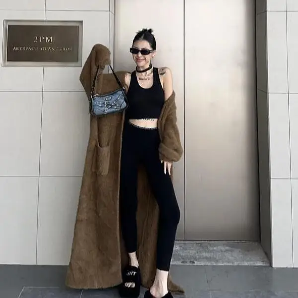 

New Men's Casual Pants High Waist Straight Leg Korean Sle Tights Neutral High Quali Fabric Other Material 00% Winter Col...