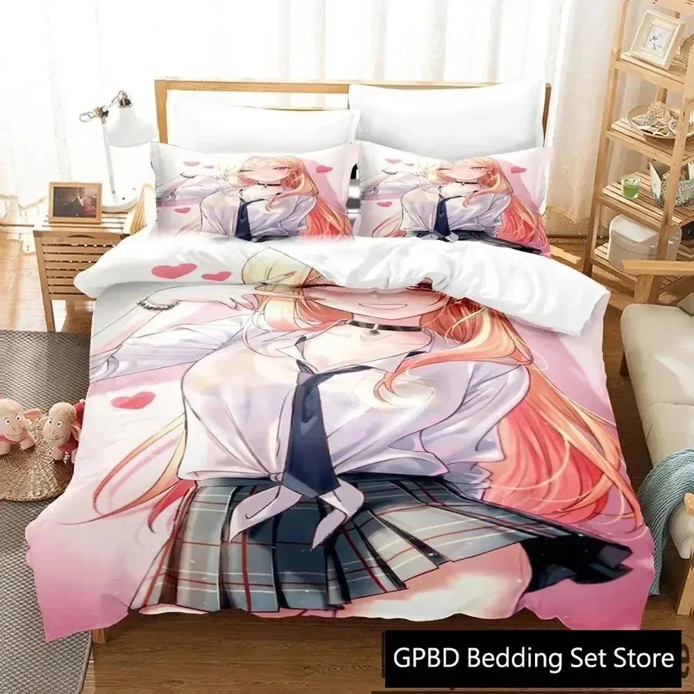 3D Print Anime My Dress Up Darling Bedding Set Duvet Cover Bed Set Quilt Cover Pillowcase Comforter king Queen Size Boys Adult