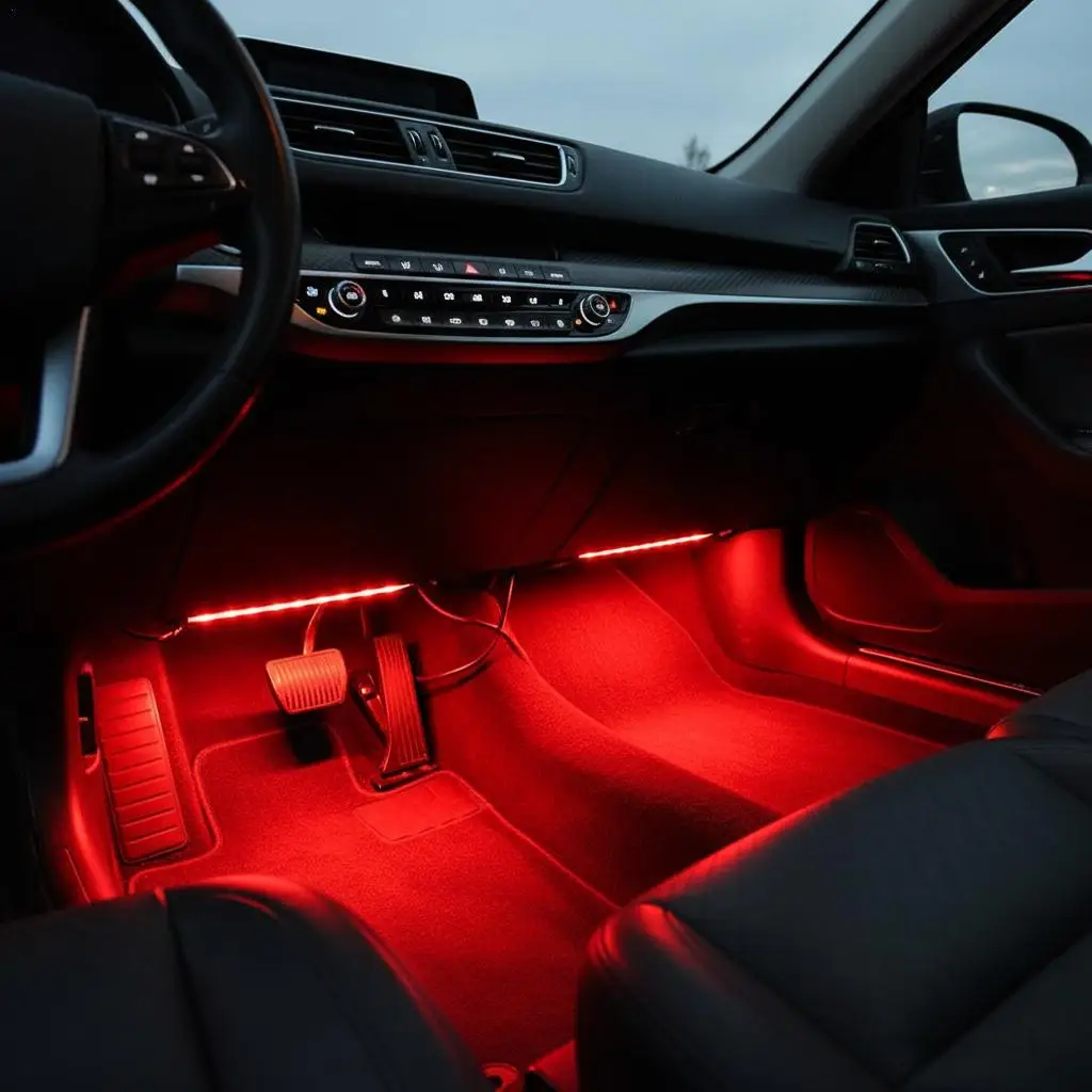 

Car Interior Backlight Ambient Mood Foot Light USB Decorative Atmosphere Lamp Car Accessories