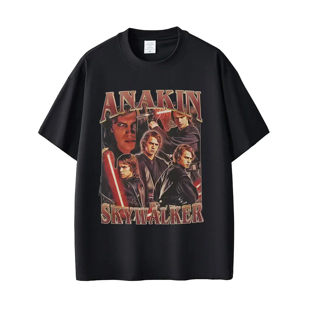 Anakin Skywalker الجرافيك تي شيرت الرجال النساء عادية القطن تي شيرت تقليدي الرجال الهيب هوب موضة المتضخم تي شيرت الشارع الشهير #1