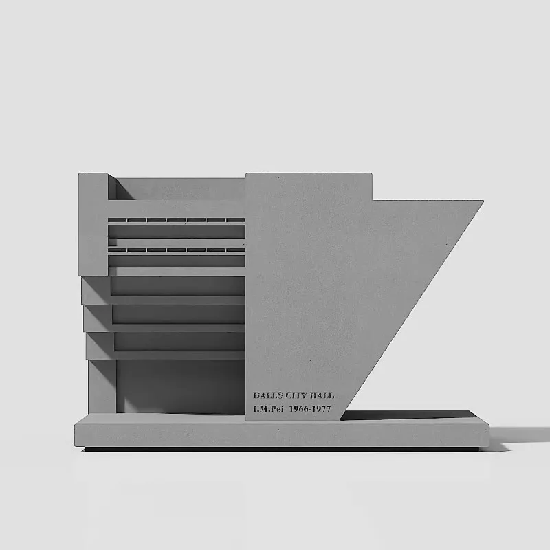 

Cement building model living room home decoration desktop concrete ornament book stand