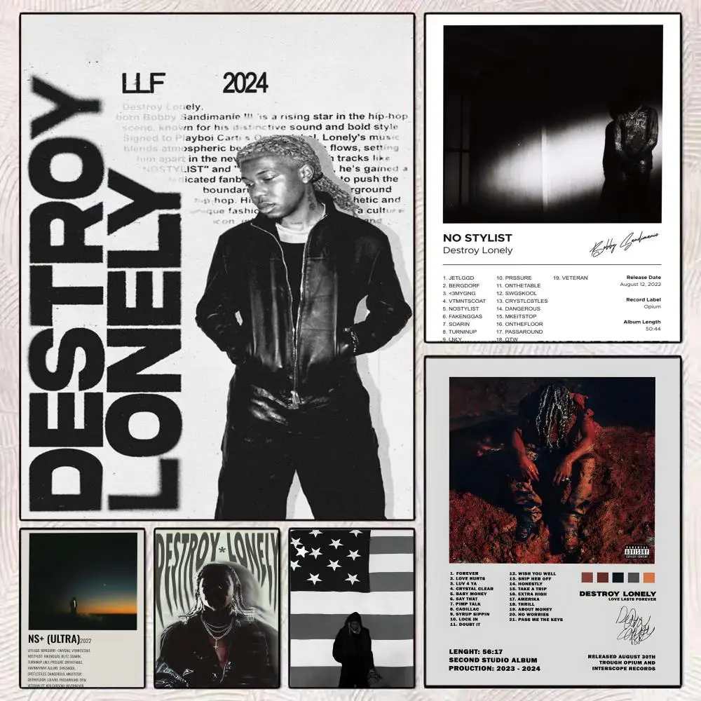 

D-Destroy Lonely Pop Singer Poster HD Art Mural Wallart Poster for Home Room Decoration DIY Vintage Print Decor