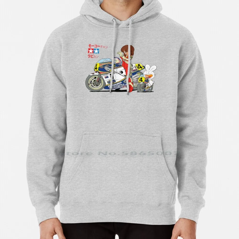 Mokochan Motorbike Hoodie Sweater 6xl Cotton Mokochan Tamiya Motorcycle Motorbike Anime Women Teenage Big Size Pullover Sweater