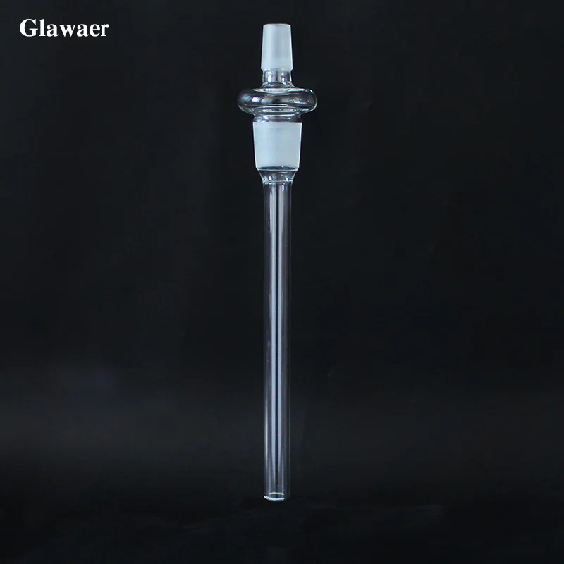 1pcs high borosilicate glass down stem glass pipe tube hookah accessories mushroom shisha diffuser fit E head and silicon bowl