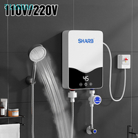 110V/220V Electric Hot Water Heater 5500W Instant Tankless Water Heater Bathroom Shower Multi-purpose Household Hot-Water Heater