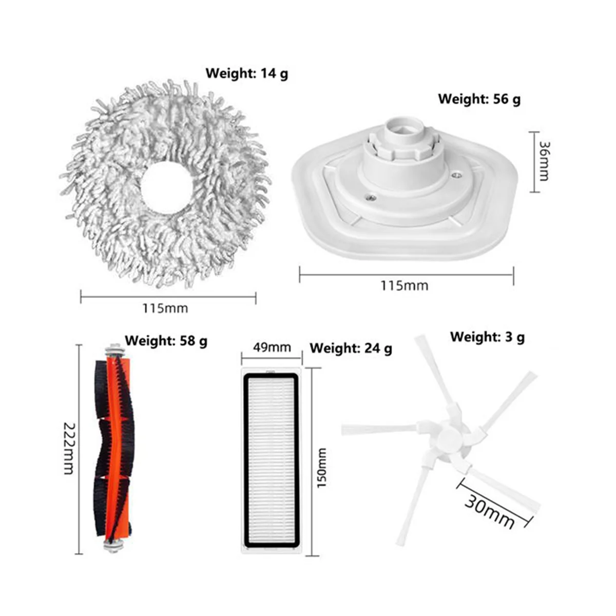 ل Bot W10 W10Pro الرئيسية الجانب فرشاة المماسح HEPA تصفية مكنسة كهربائية الملحقات استبدال قطع الغيار