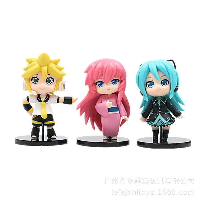 1PCS Random style Anime10cm Hatsune Miku Figure PVC Model Cartoon Character Action Figure Cake Decoration Hatsune Miku Child