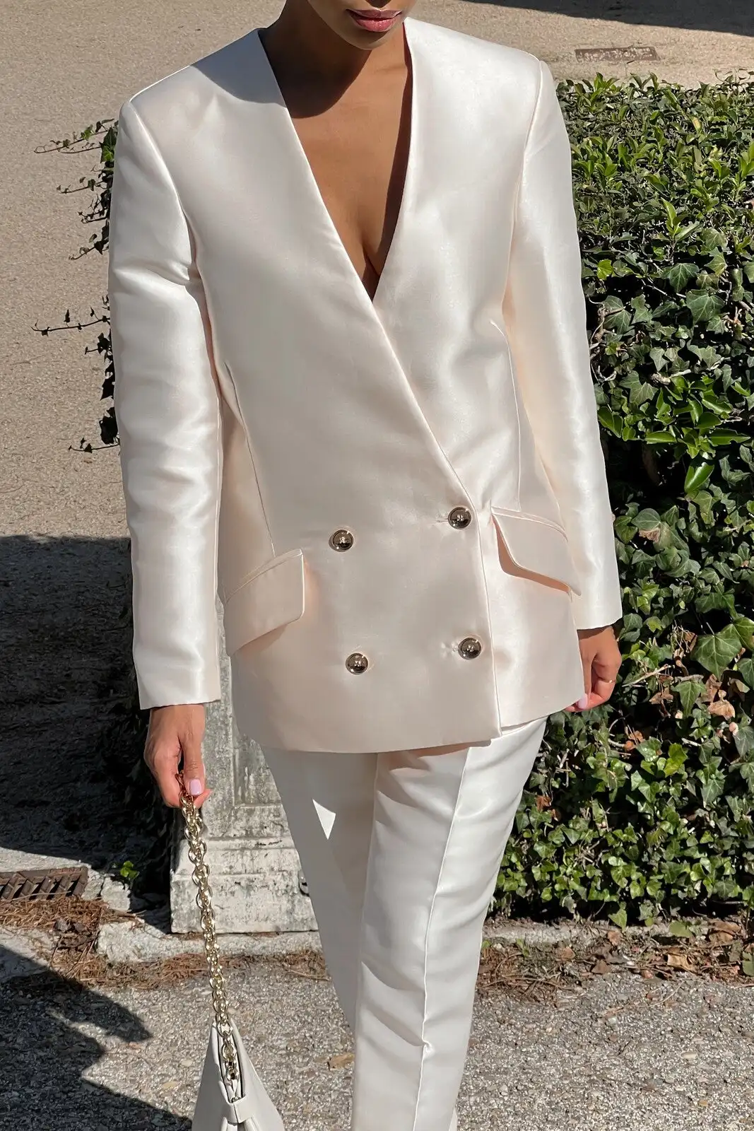 فساتين نسائية رسمية أنيقة بدلة فساتين مزدوجة الصدر سترة معطف وسراويل للإناث 2 قطعة بدلة مخصصة