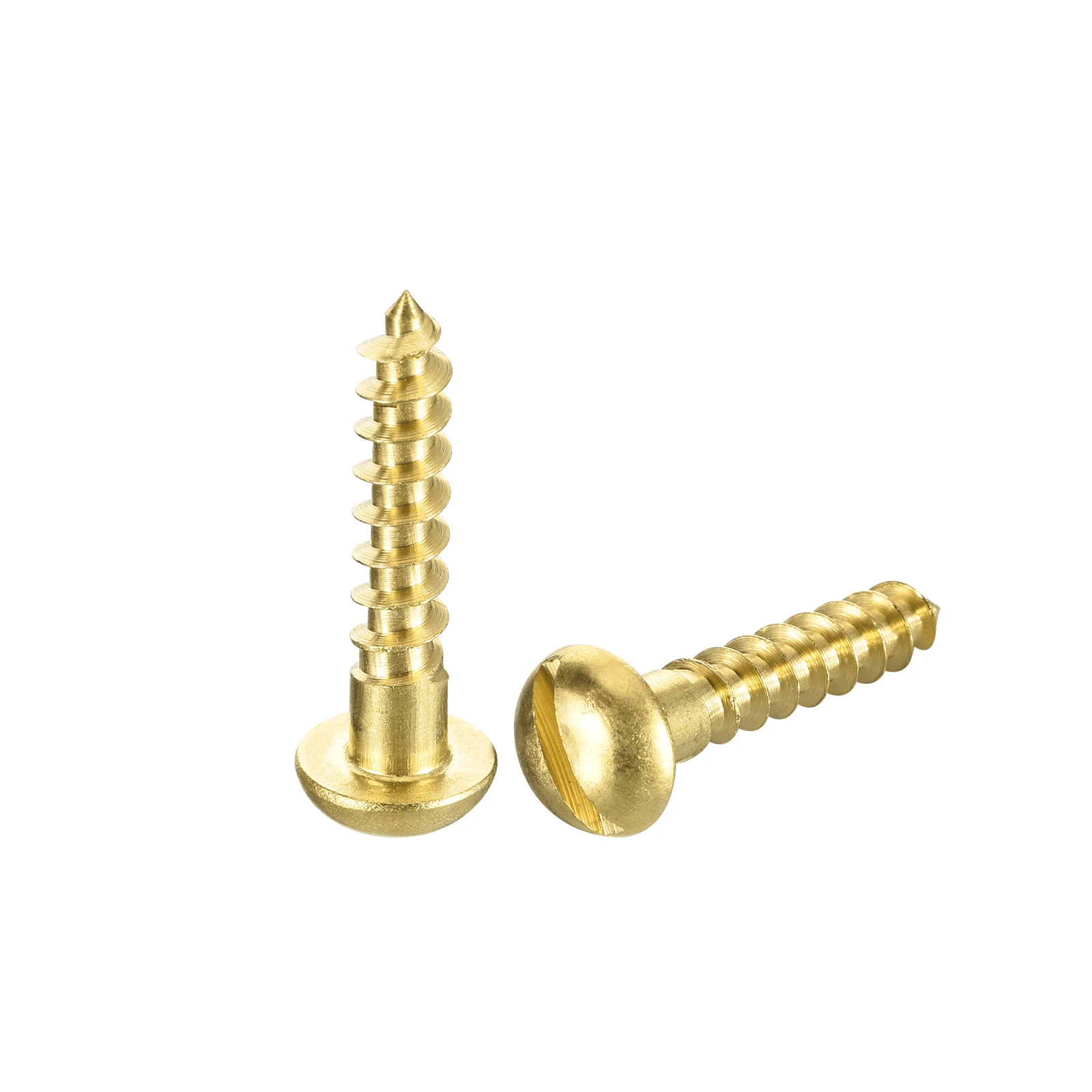 

Uxcell 10/20pcs M4 M5 M6 Wood Screws Slotted Round Head Brass Self-Tapping Screw for Woodworking