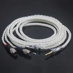 High Quality 16 Core Pure Silver Audio Cable Headphone Upgrade Cable For Dan Clark Audio Mr Speakers Ether Alpha Dog Prime