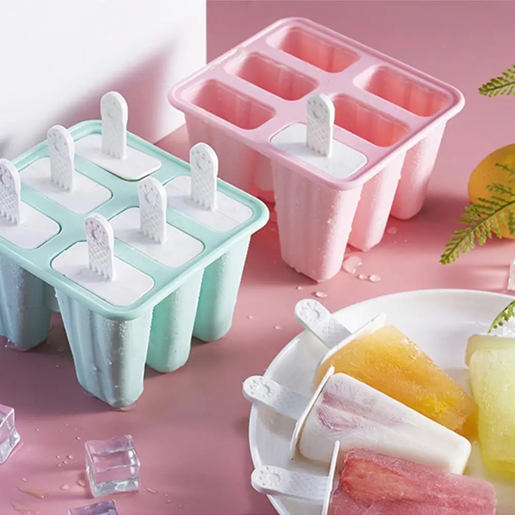 

Силиконовые формы для льда, 6-луночные, легкосъемные, креативные силиконовые формы для льда для домашнего использования, летние DIY домашние формы для мороженого, кухонный инструмент