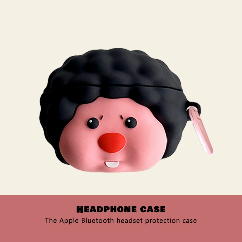 

MINISO Cute Cartoon Silicone Cases For AirPods 1 2 3 Pro Generation Case AirPods 3rd Wireless Earphones Cases Box With Holder