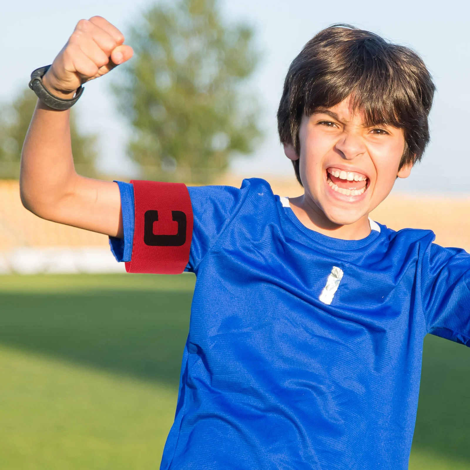 

6Pcs Soccer Sport Armband Elastic Adjustable Captain Band for Football Games Secure Fit Youth Adult Team Sports Equipment