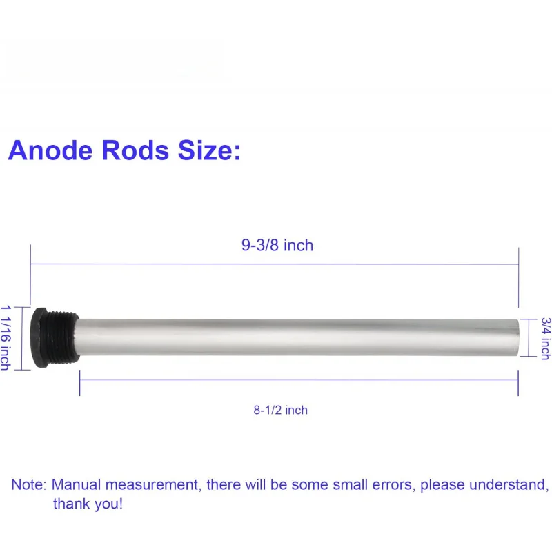 2PC RV Heater Anode Rods, 9.25 x 3/4 NPT Magnesium Anode Rod Fit RV Heater, Suburban & Mor-Flo RV