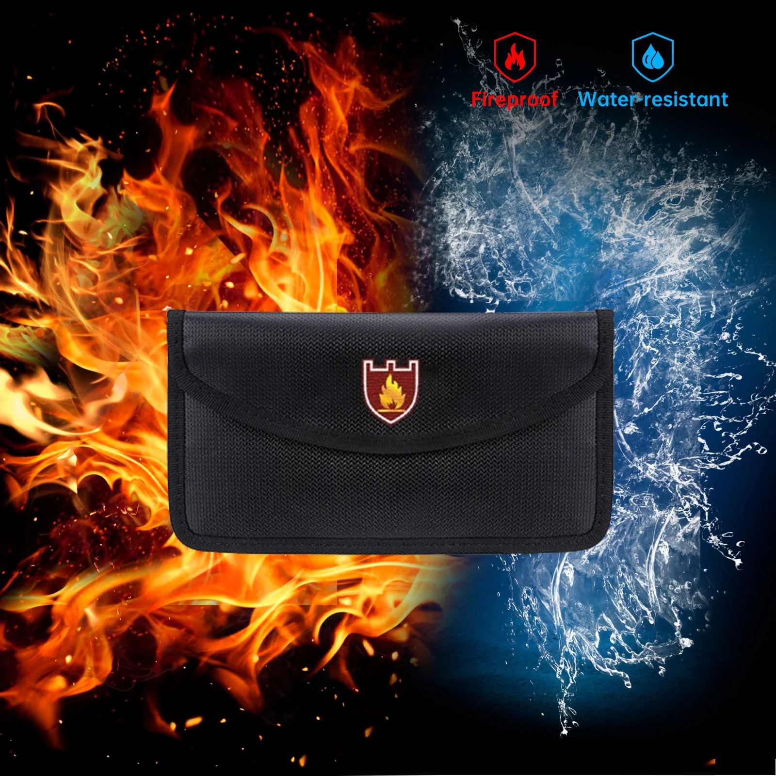 RFID Fireproof Bag Valuables Kit Anti  Signal Interference Package Fireproof Document Bags For Money Jewelry Storage Bag