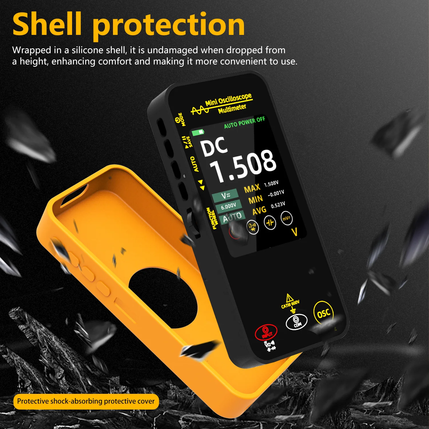 BSIDE Graphic Digital Multimeter Oscilloscope High-precision Multitester Resistance Voltage Capacitance Hz Continuity Tester