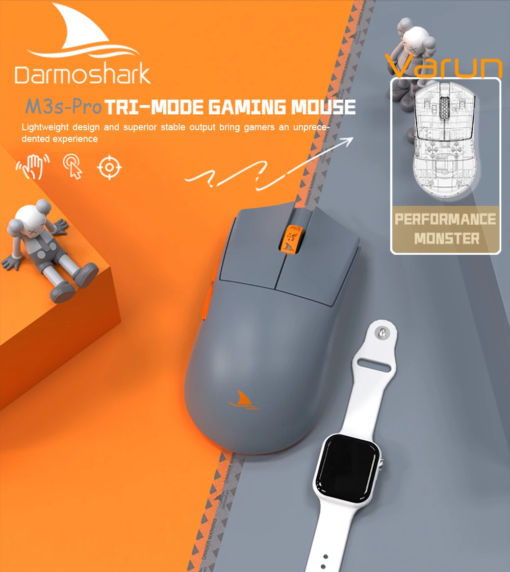 Darmoshark M3s Pro Gaming Mouse Wireless Bluetooth Tri Mode Game