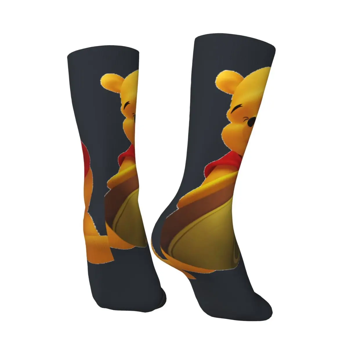 Retro Anuncios And Piglet (3) Men's compression Socks Unisex Disney Winnie The Pooh Harajuku Seamless Printed Novelty Crew Sock