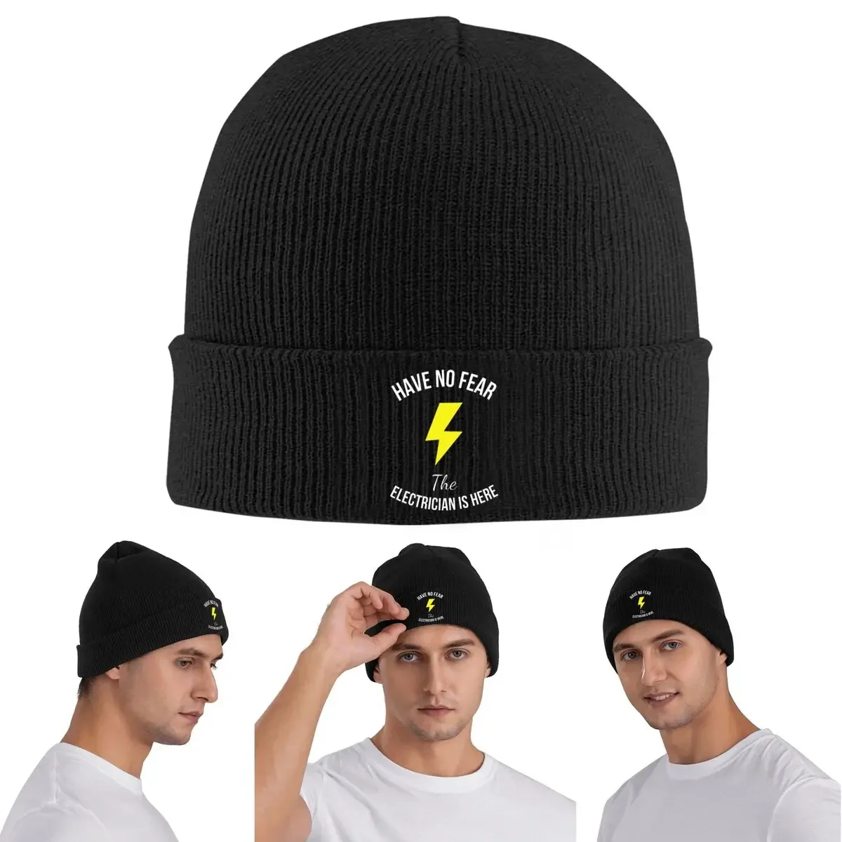 Have No Fear The Electrician Is Here Funny Job Warm Knitted Cap Winter Knit Bonnet Hat Skullies Beanies Hip Hop Caps For Unisex