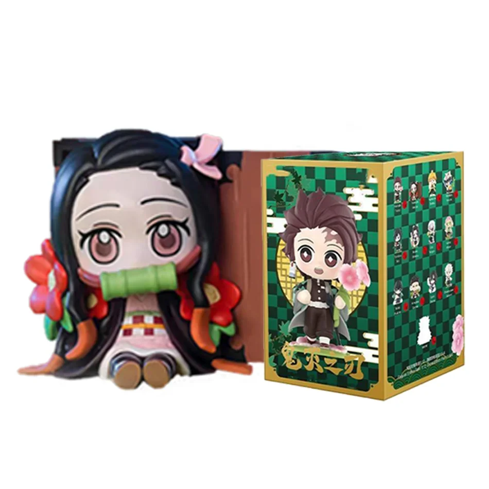 Anime Demon Slayer Blindbox, Cartoon-Figur von Tanjiro Kamado Nezuko, PVC-Modell, Dekoration, Weihnachtsgeschenk – Detail 7