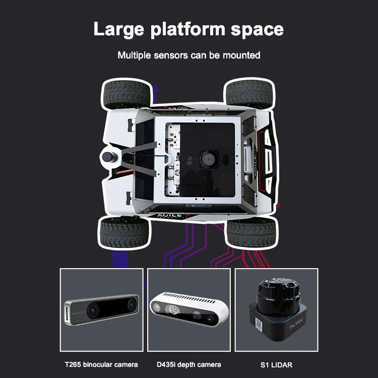 ROS  R300 unmanned vehicle cart vision recognition slam navigation obstacle avoidance RTK development platform