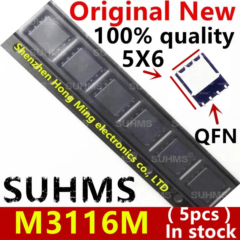 (5 peças) 100% Novo M3116M QM3116M6 QFN-8