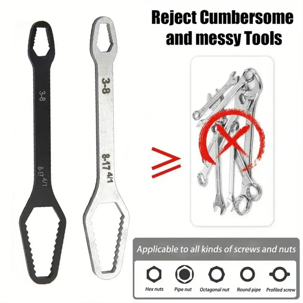 8-22mm Double Headed Plum Blossom Wrench Multifunctional Hexagonal Solid Wrench For Tightening Various Diameter Screws And F8l2